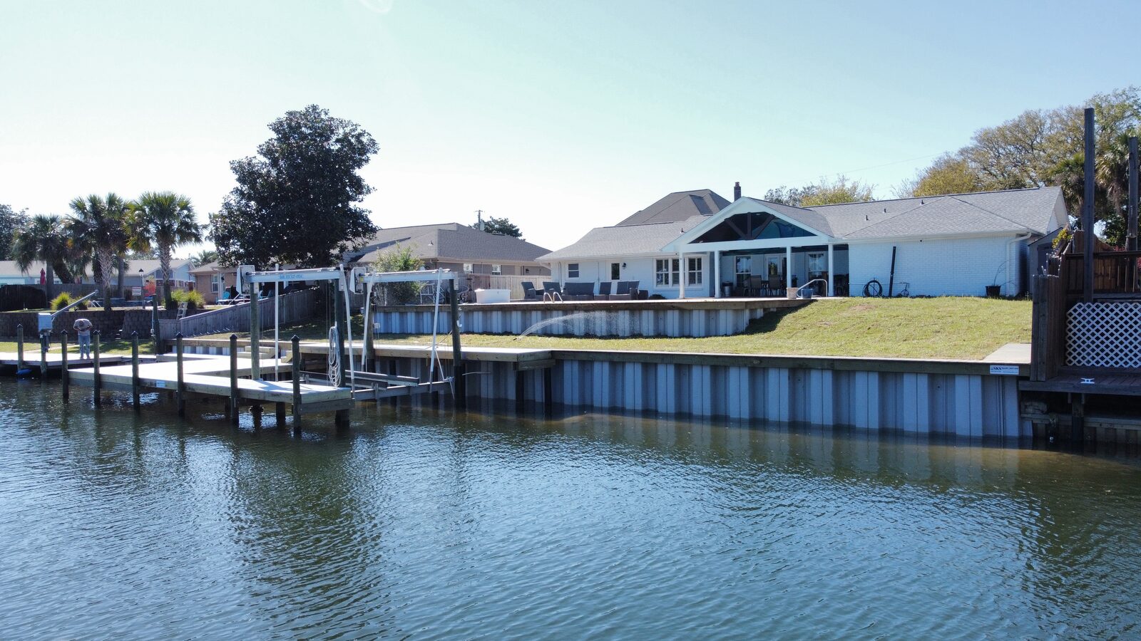 Vinyl seawall replacement in Orange Beach, AL