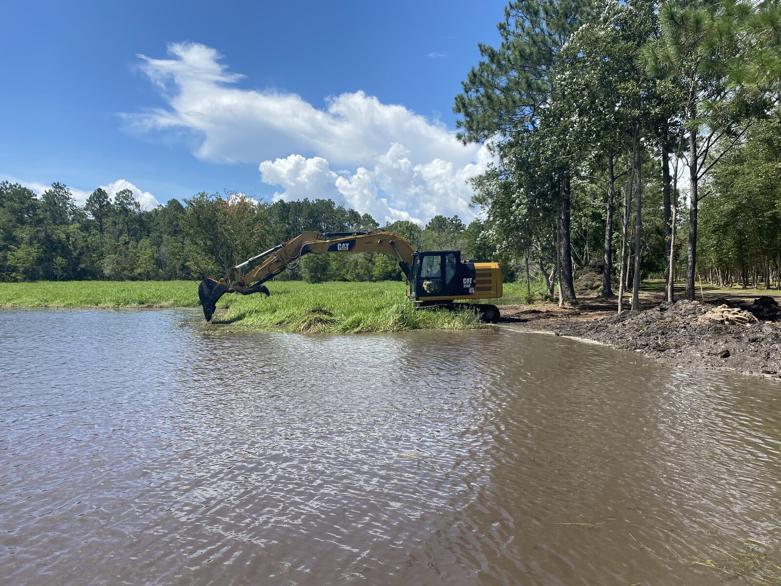 Ponds & Lakes by SKS Aquatic on the Gulf Coast — Aeration running on a finished pond