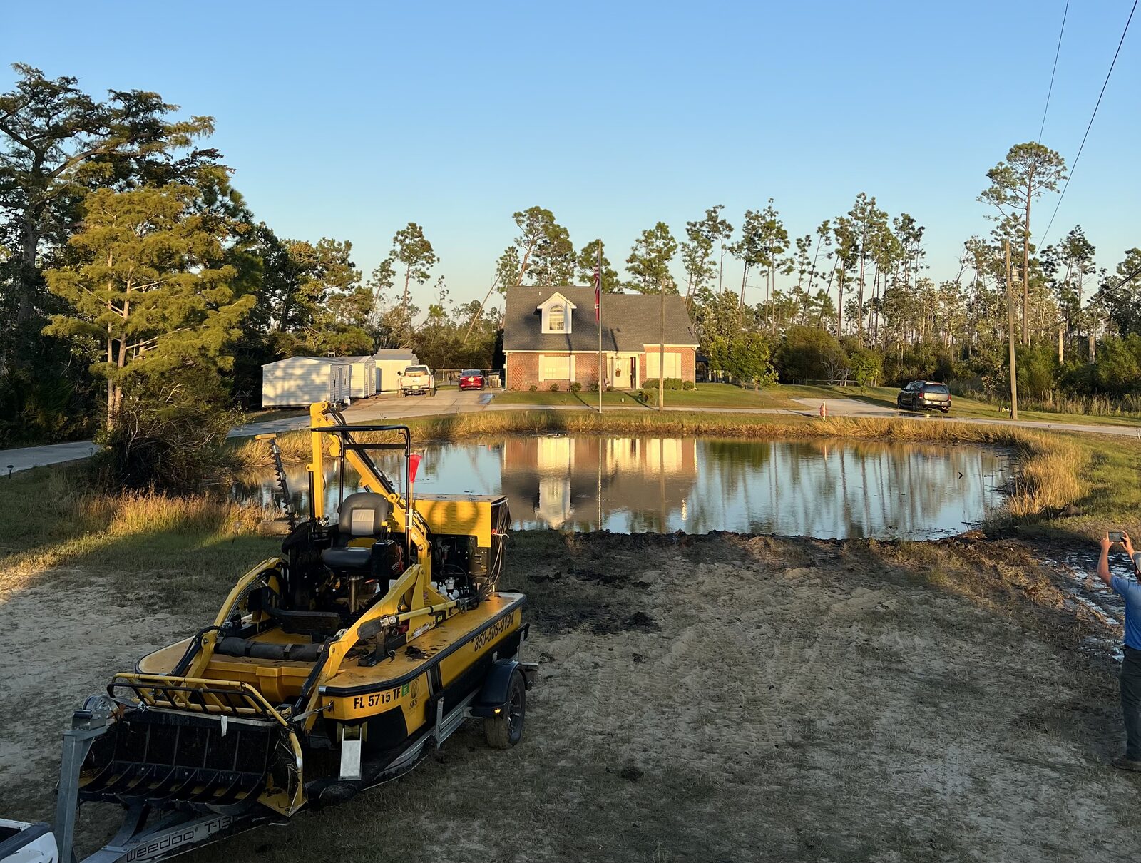 Ponds & Lakes by SKS Aquatic on the Gulf Coast — Aeration running on a finished pond