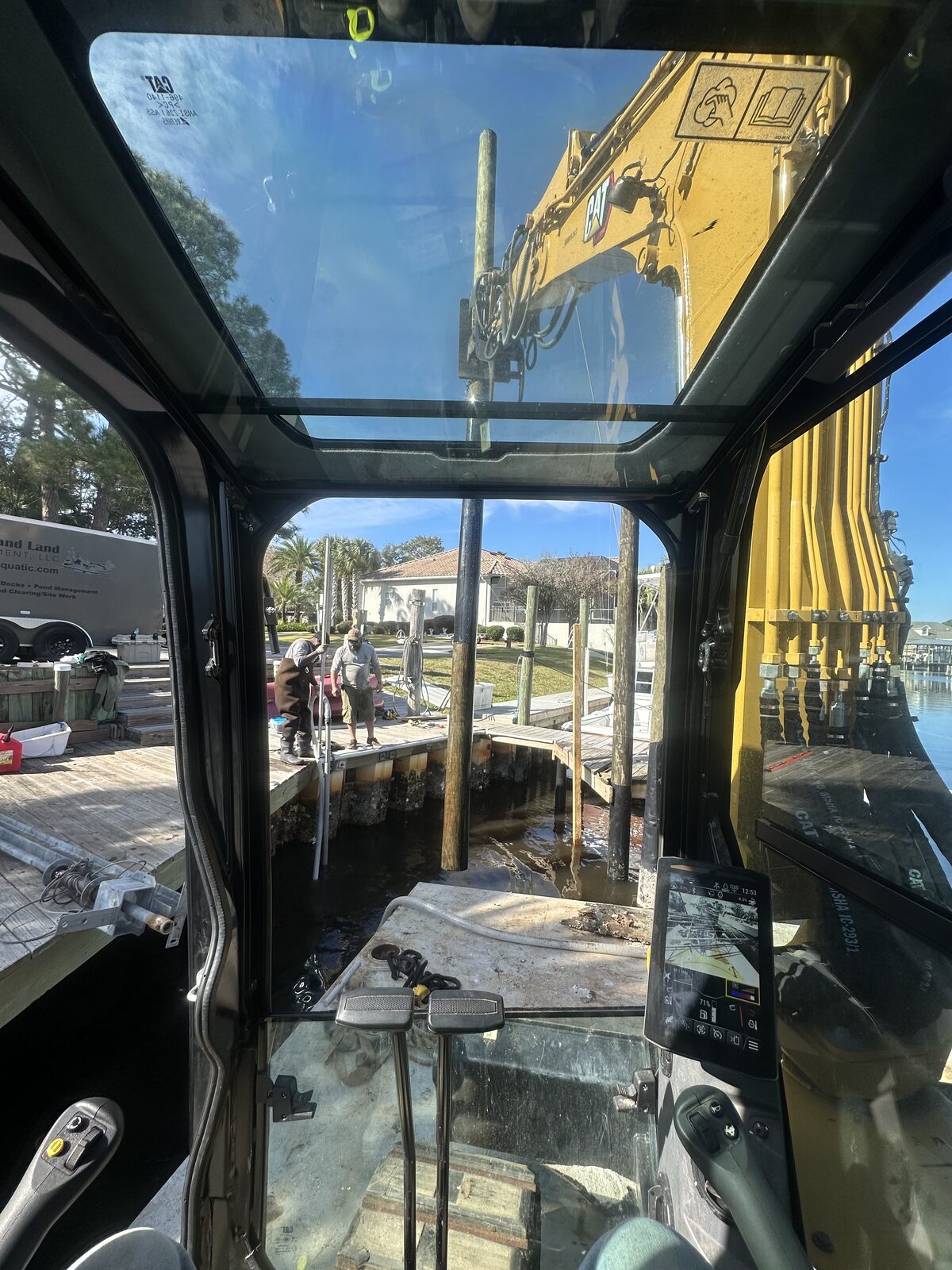 Marine Construction by SKS Aquatic on the Gulf Coast — Boathouse framing on the bay